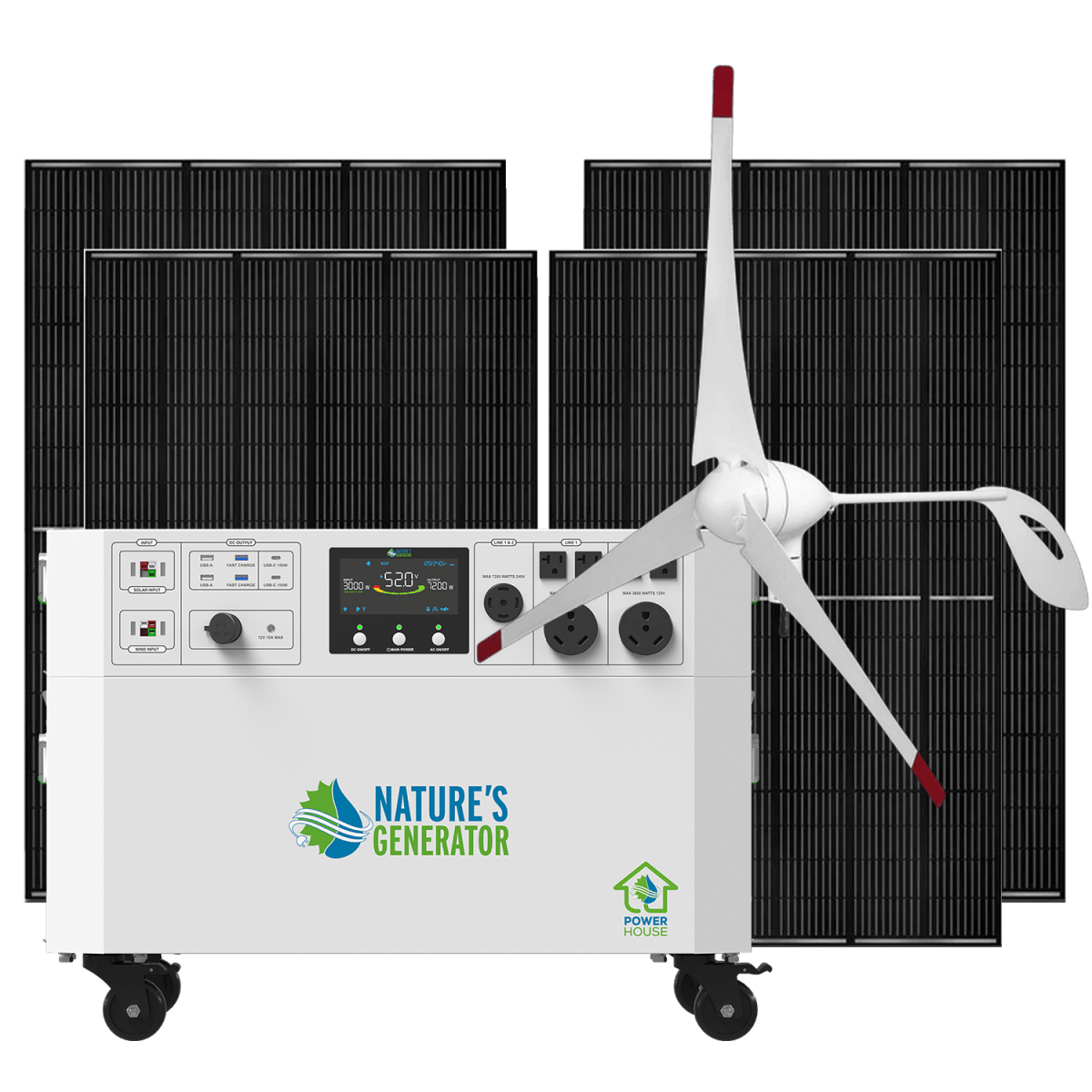 Nature’s Generator Powerhouse Gen 2 Solar and Wind Generator-EcoPowerit