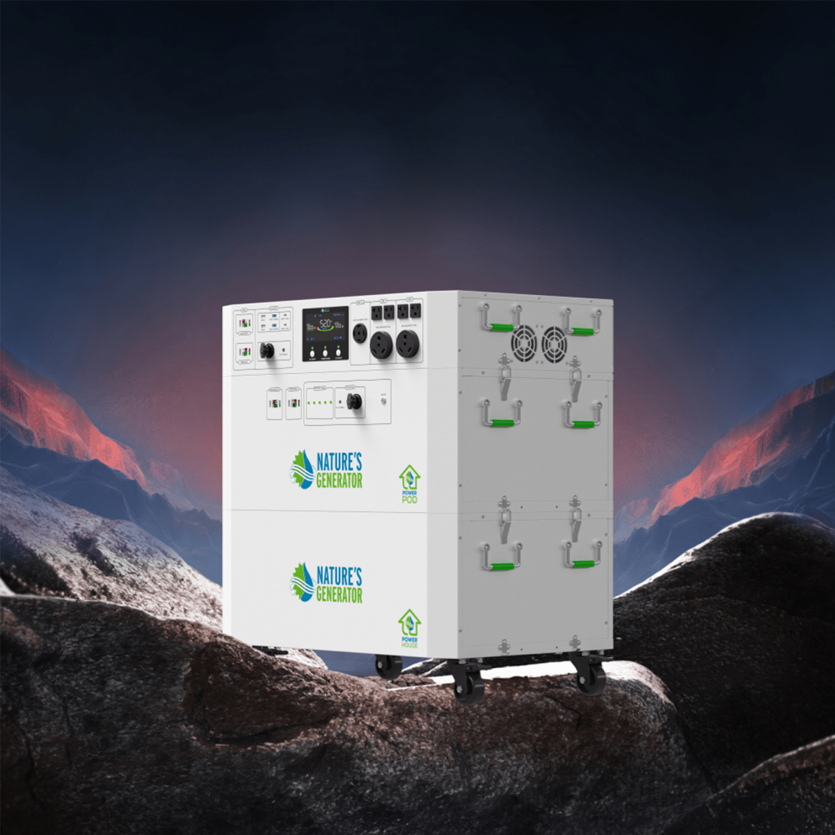 Nature’s Generator Powerhouse Gen 2 Solar Generator and Transfer Switch-EcoPowerit
