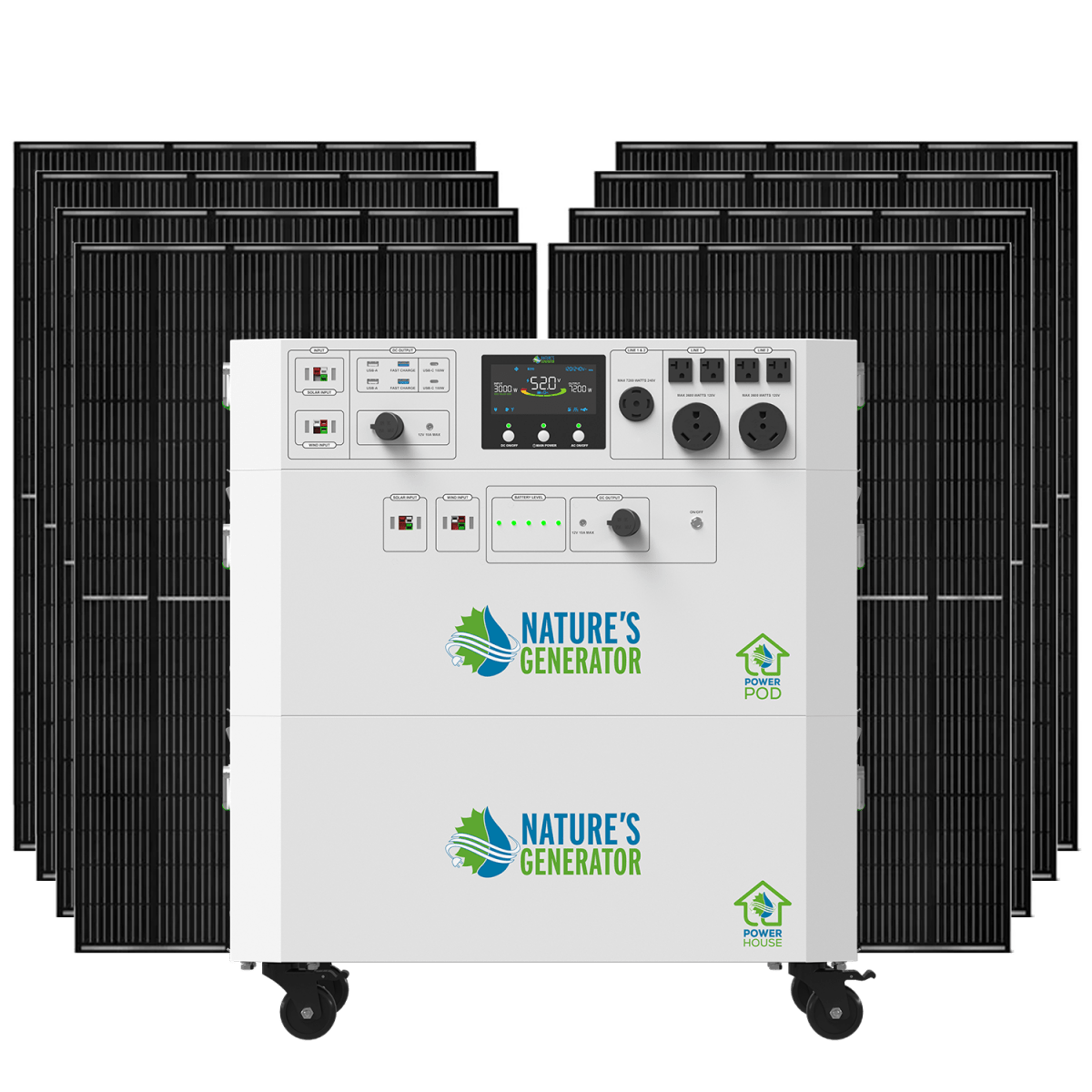 Nature’s Generator Powerhouse Gen 2 Whole Home Solar Generator-EcoPowerit