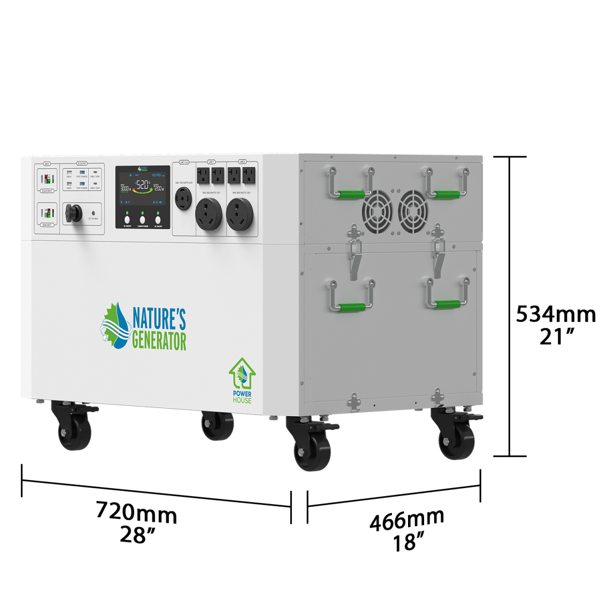 Nature’s Generator Powerhouse Gen 2 Whole Home Solar Generator-EcoPowerit