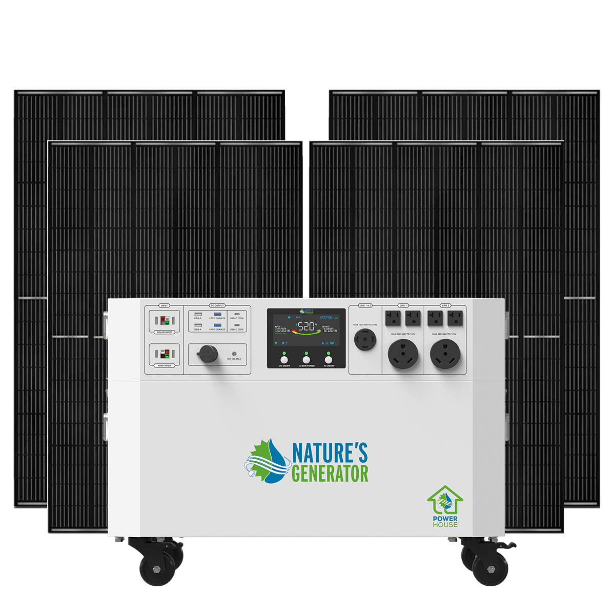 Nature’s Generator Powerhouse Gen 2 Whole Home Solar Generator-EcoPowerit