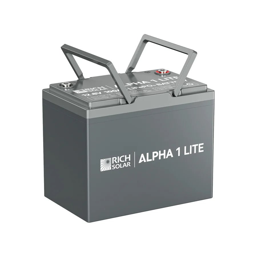 Rich Solar ALPHA 1 Series | 12V 100Ah LiFePO4 Battery | Powerful 12V Lithium Battery for RVs, Trailers, Vans, Boats, Off-Grid| Bluetooth and Internal Heat Technology-EcoPowerit