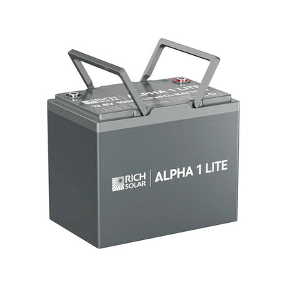 Rich Solar ALPHA 1 Series | 12V 100Ah LiFePO4 Battery | Powerful 12V Lithium Battery for RVs, Trailers, Vans, Boats, Off-Grid| Bluetooth and Internal Heat Technology-EcoPowerit