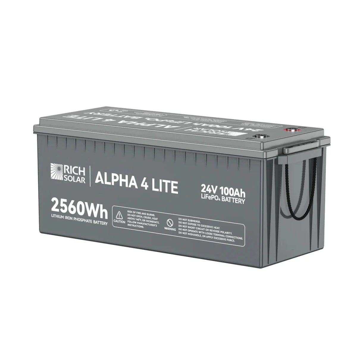 Rich Solar ALPHA 4 Series | 24V 100Ah LiFePO4 Battery | Fast-Charging 24V Lithium Battery for RVs, Trailers, Vans, Boats, Off-Grid, Backup-EcoPowerit