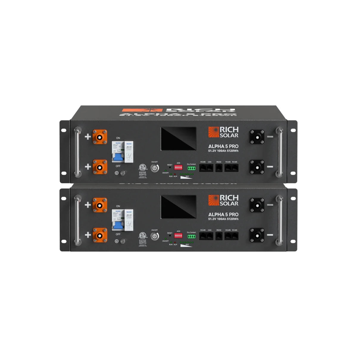 Rich Solar ALPHA 5 PRO | 51.2V 100Ah LiFePO4 Battery | Premium 48V Server Rack Lithium Battery for Residential, Commercial, RVs, Off-Grid | 7,000 Lifetime Cycles | 10 Year Warranty | UL1973, UL9540A Certified-EcoPowerit