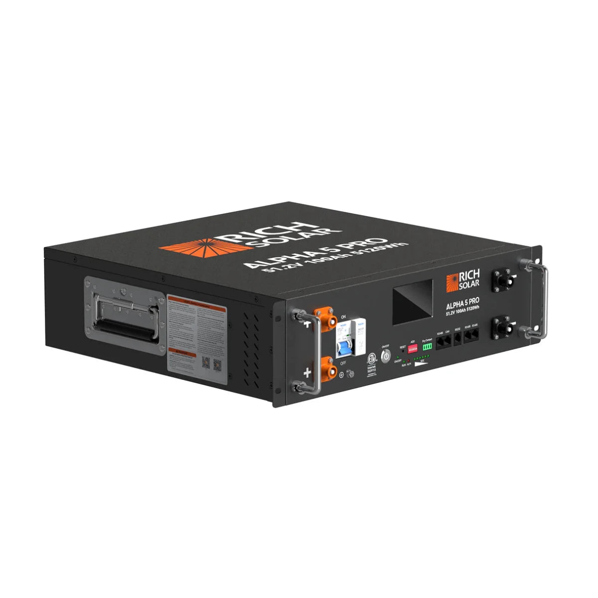 Rich Solar ALPHA 5 PRO | 51.2V 100Ah LiFePO4 Battery | Premium 48V Server Rack Lithium Battery for Residential, Commercial, RVs, Off-Grid | 7,000 Lifetime Cycles | 10 Year Warranty | UL1973, UL9540A Certified-EcoPowerit