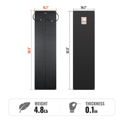 Rich Solar MEGA PRO FLEX 24V Flexible Solar Panel | Bendable, IP68 Waterproof, for RV Roofs, Marine, Off-Grid, and Overland Systems-EcoPowerit