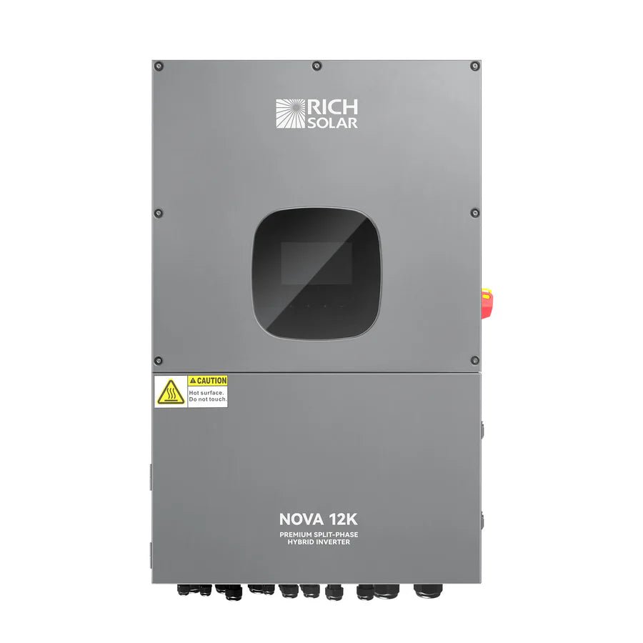 Rich Solar NOVA 12K | 12K Watt 48V Split Phase Hybrid Inverter| 12K W PV Input, 10K W Continuous Output 120/240V | Premium Inverter for Cabins, ADUs, Tiny Homes, Residential, Agriculture, Off-Grid, On-Grid | UL Certified-EcoPowerit