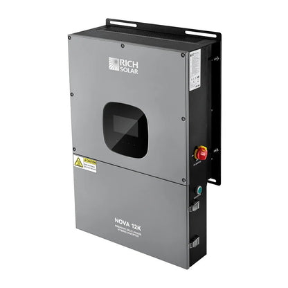 Rich Solar NOVA 12K | 12K Watt 48V Split Phase Hybrid Inverter| 12K W PV Input, 10K W Continuous Output 120/240V | Premium Inverter for Cabins, ADUs, Tiny Homes, Residential, Agriculture, Off-Grid, On-Grid | UL Certified-EcoPowerit