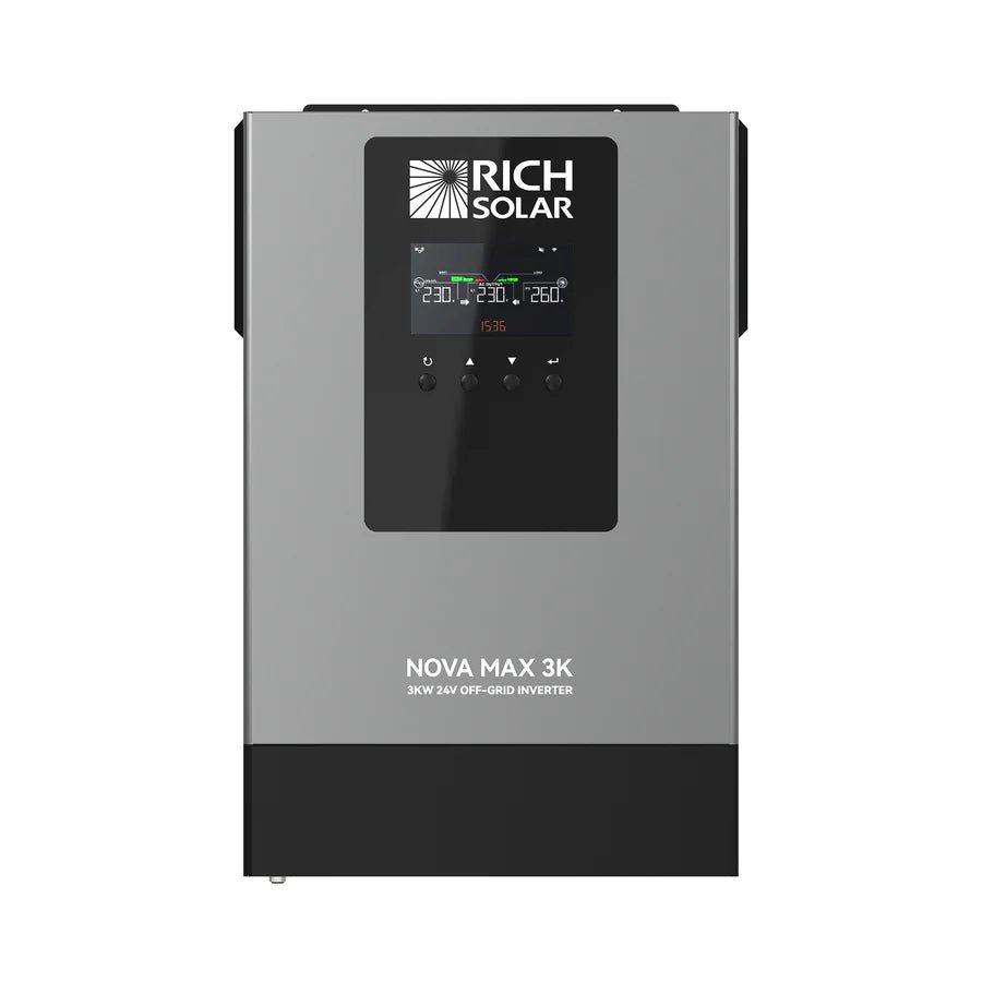 Rich Solar NOVA MAX 3K 2026 | 24V 3000W Off-Grid Hybrid Inverter | Pure Sine Wave Power for RVs, Campers, Vans, Trailers, Boats ; Off-Grid Systems-EcoPowerit