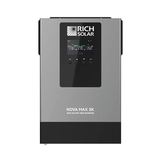 Rich Solar NOVA MAX 3K 2026 | 24V 3000W Off-Grid Hybrid Inverter | Pure Sine Wave Power for RVs, Campers, Vans, Trailers, Boats ; Off-Grid Systems-EcoPowerit
