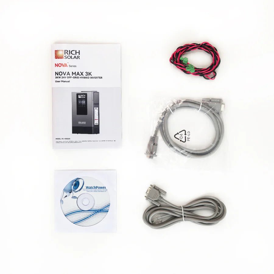 Rich Solar NOVA MAX 3K 2026 | 24V 3000W Off-Grid Hybrid Inverter | Pure Sine Wave Power for RVs, Campers, Vans, Trailers, Boats ; Off-Grid Systems-EcoPowerit