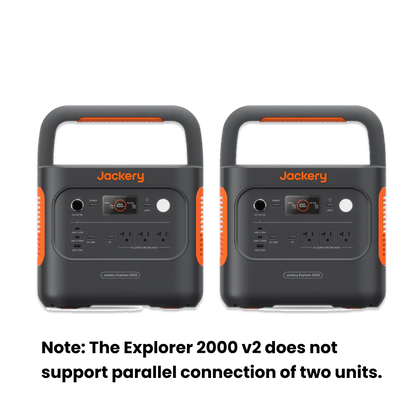 Jackery 2000 v2 Portable Power Station 2042 Wh Capacity 2200W Output Kits