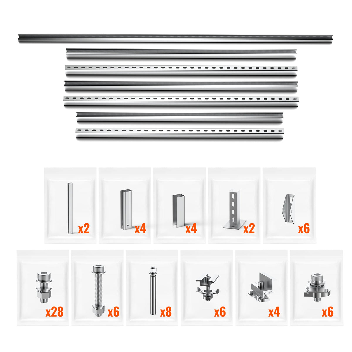 Rich Solar Solar Ground Mount | Adjustable, Easy-to-Install Brackets for 1-4 Panels