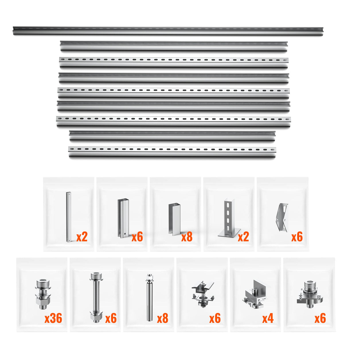 Rich Solar Solar Ground Mount | Adjustable, Easy-to-Install Brackets for 1-4 Panels