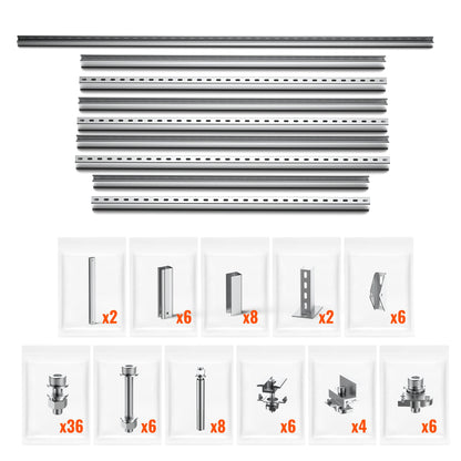 Rich Solar Solar Ground Mount | Adjustable, Easy-to-Install Brackets for 1-4 Panels