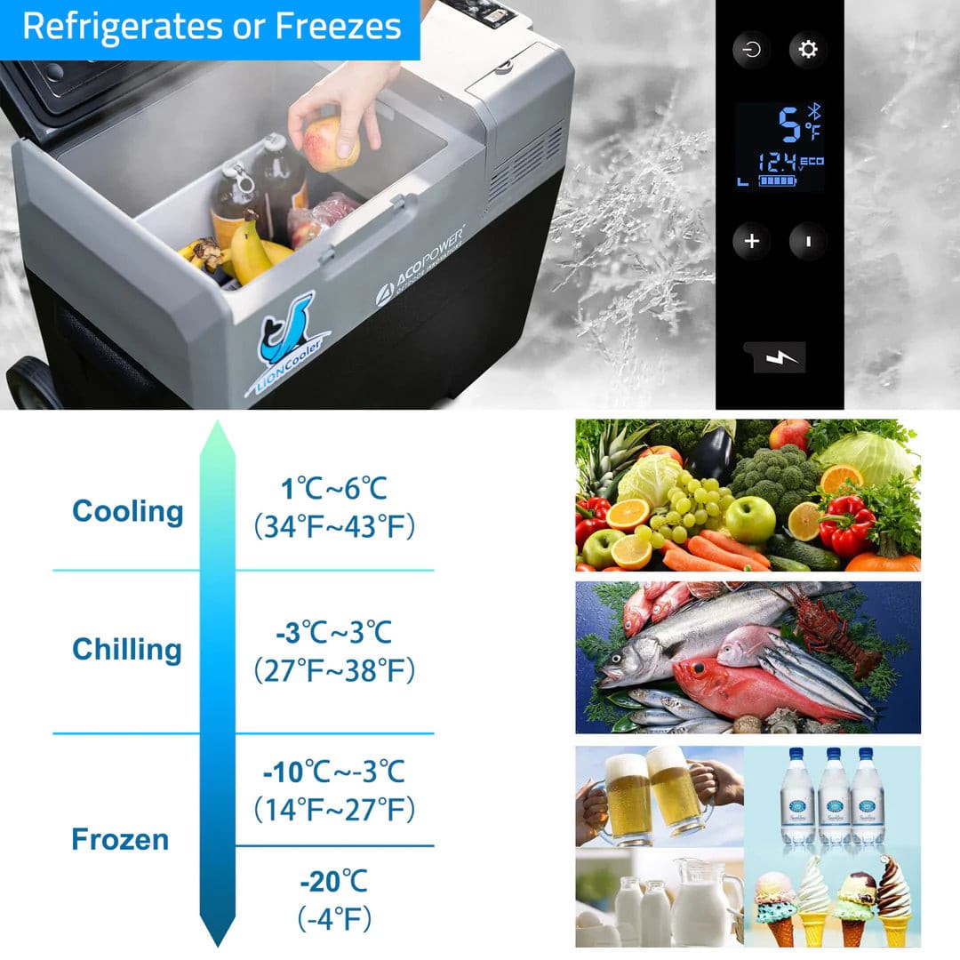 ACOPOWER| LionCooler Pro X Series Portable Solar Fridge Freezer-EcoPowerit