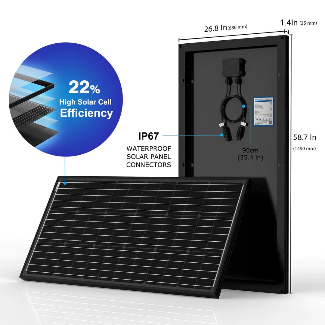 ACOPOWER|200W 12V Monocrystalline Residential Solar Panel-EcoPowerit