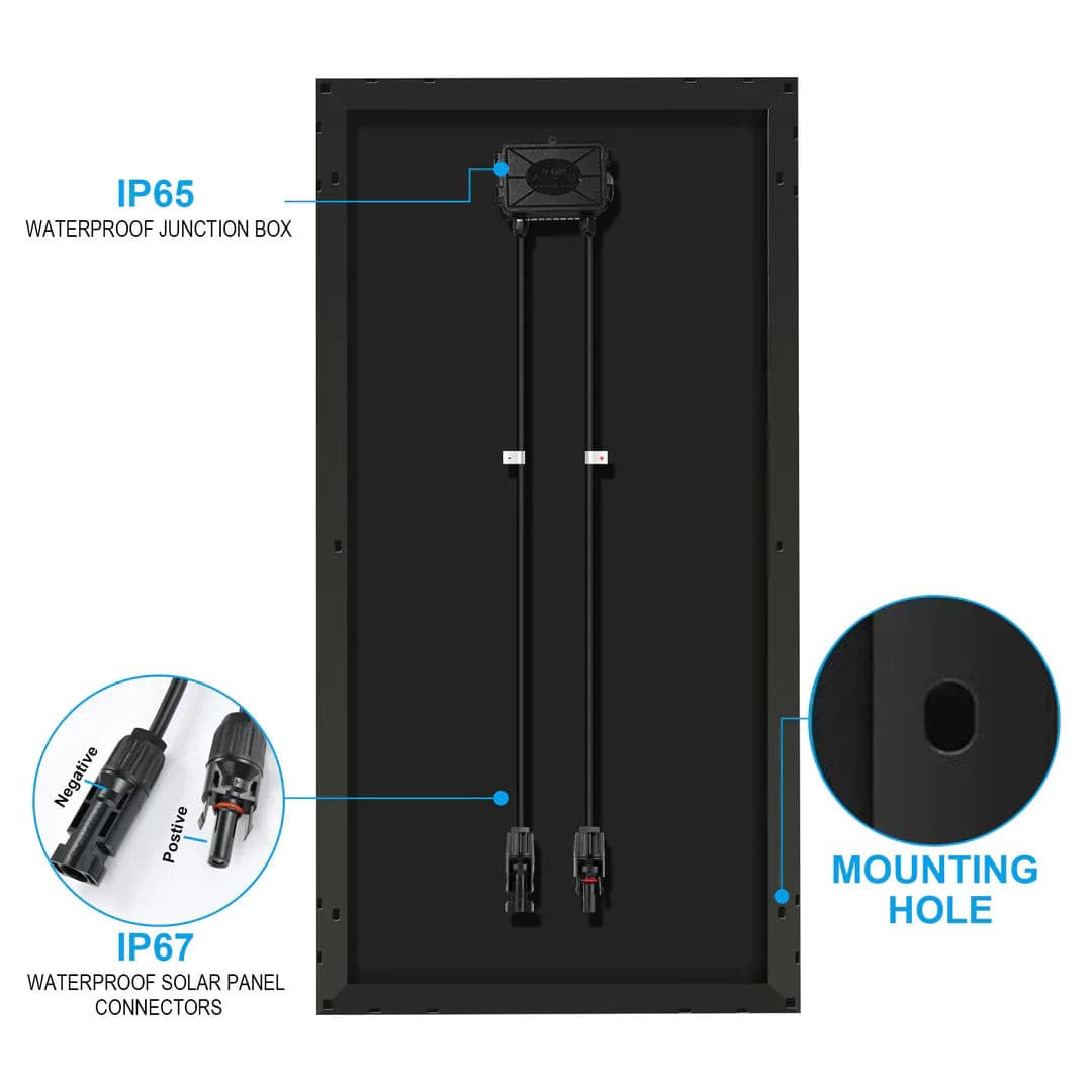 ACOPOWER|200W 12V Monocrystalline Residential Solar Panel-EcoPowerit