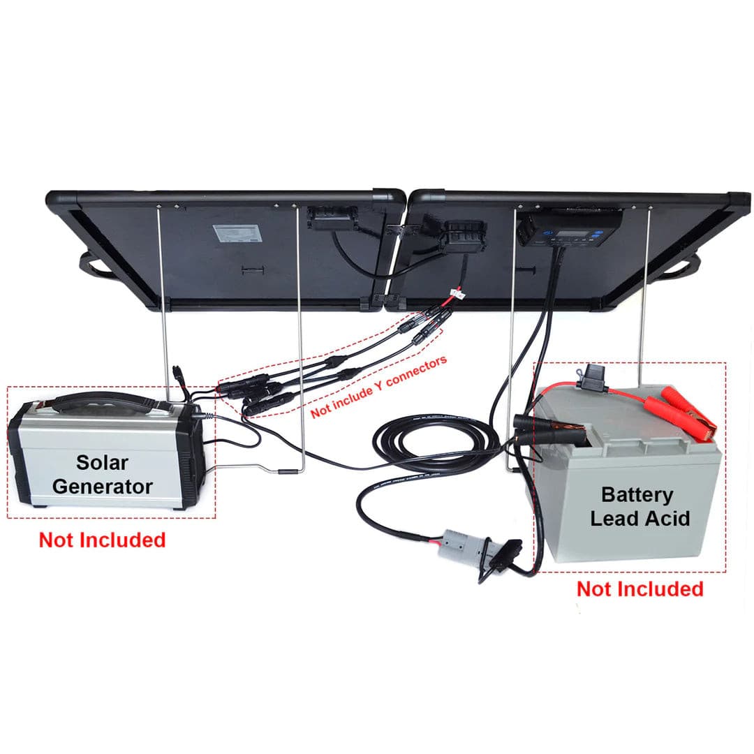 ACOPOWER|PLK 200W Lightweight Briefcase with 20A Charge Controller Portable Solar Panel Kit-EcoPowerit