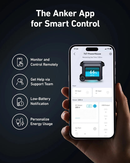 Anker|PowerHouse 2048Wh with 1*200W Solar Panels 767 Solar Generator-EcoPowerit