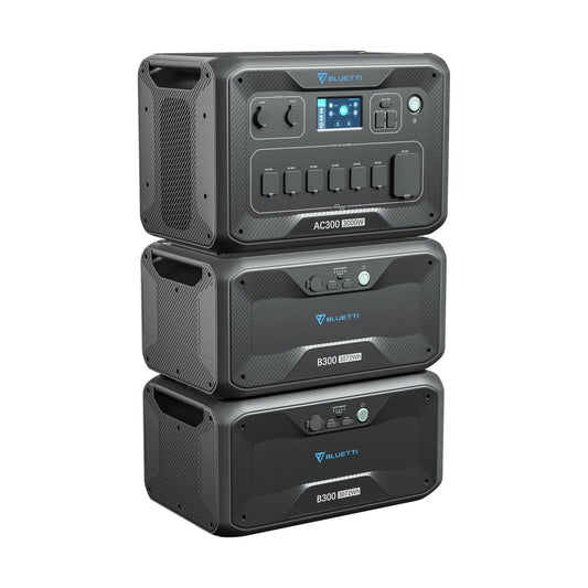 BLUETTI| 2*AC300+8*B300 24,576Wh+8*PV200+1*P030A-USP Mode Solar Generator Kit-EcoPowerit