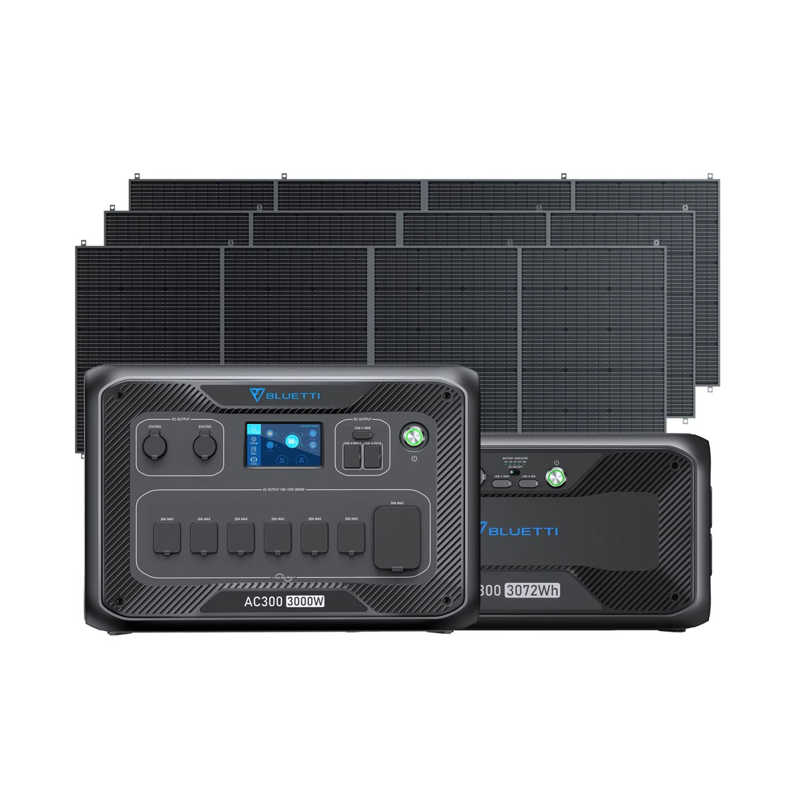 BLUETTI| AC300 + B300 3072Wh-USP Mode Solar Generator Kit-EcoPowerit