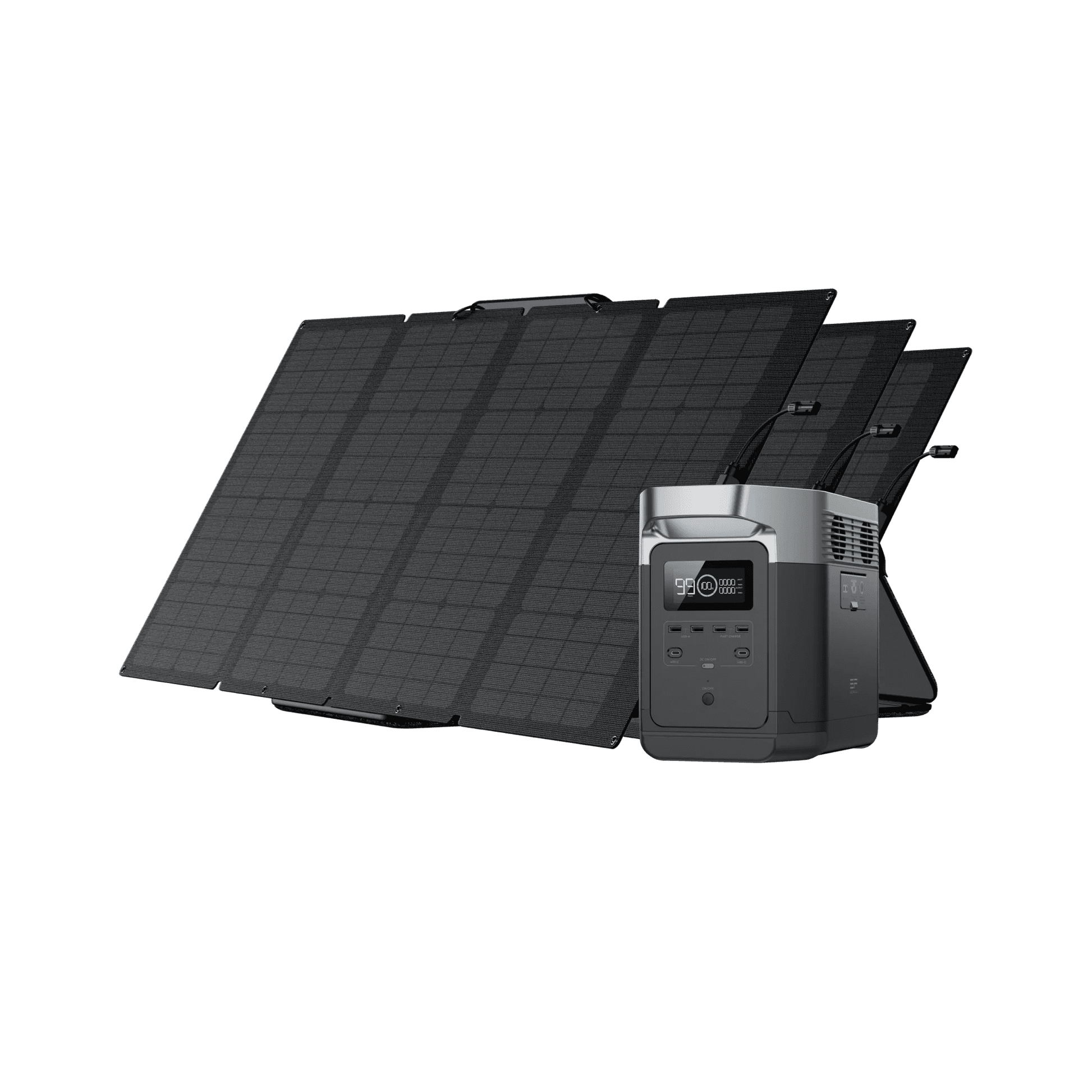 EcoFlow|DELTA + 160W Portable Solar Panel Bundle-EcoPowerit