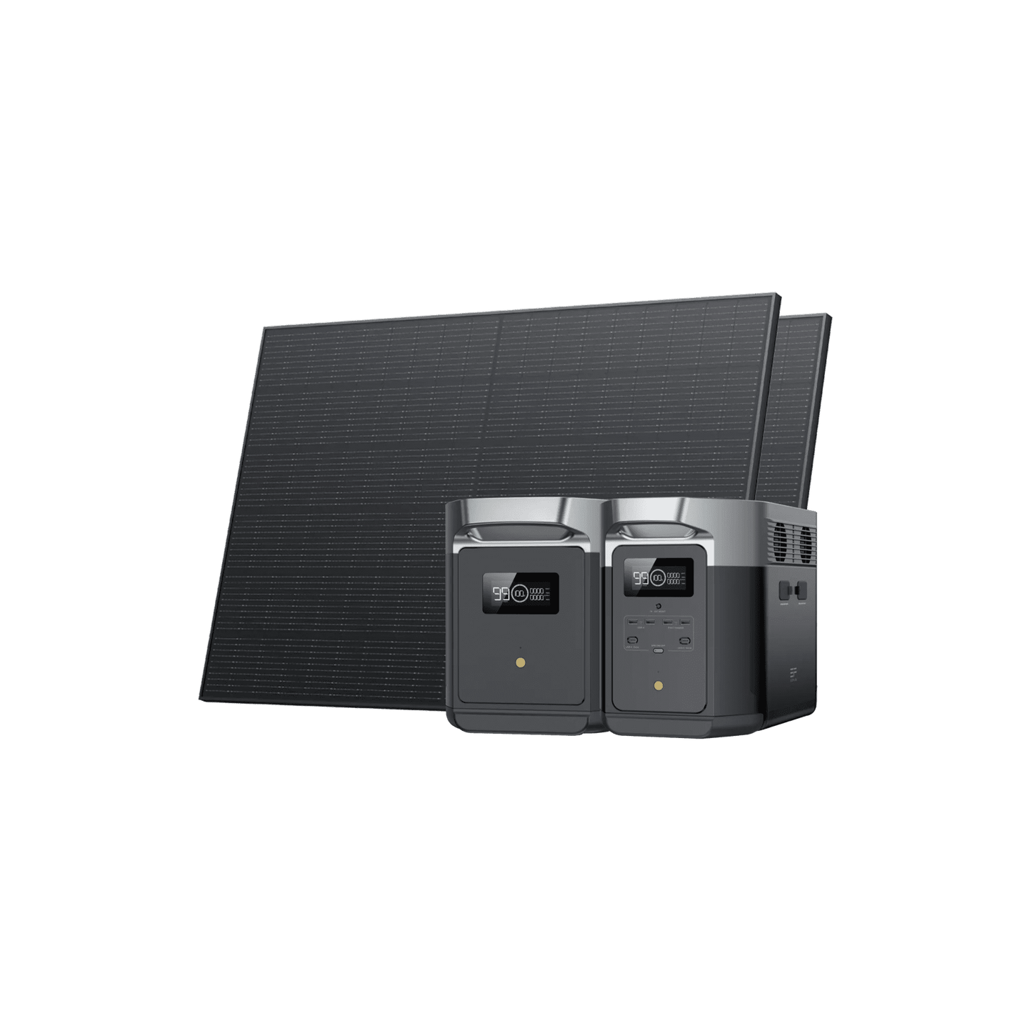 EcoFlow|DELTA MAX Power Station+DELTA MAX Smart Extra Battery+2*400W Rigid Solar Panel Bundle-EcoPowerit