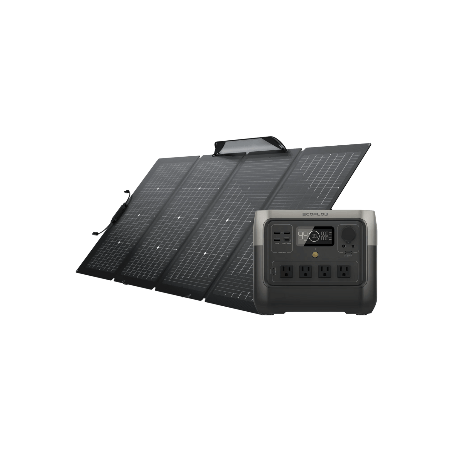 EcoFlow| RIVER 2 Pro LiFePO4 + 220W Bifacial Portable Solar Panel-EcoPowerit