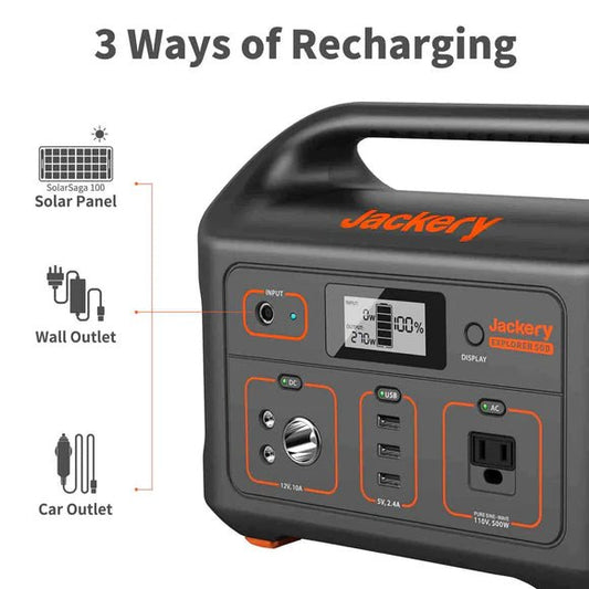 Jackery| Explorer500 + SolarSaga 100W Panel Portable Solar Generator-EcoPowerit