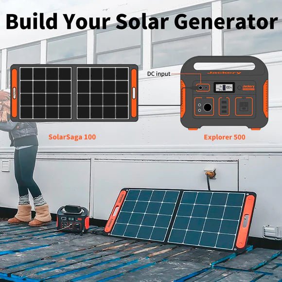 Jackery| Explorer500 + SolarSaga 100W Panel Portable Solar Generator-EcoPowerit