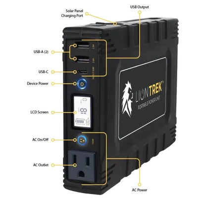 Lion Energy| Trek LiFePO4, 99.9Wh, 150W AC Portable Solar Generator Kit-EcoPowerit